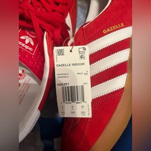 NWT Red Adidas Gazelles! 
W9.5/M8.5 UNISEX